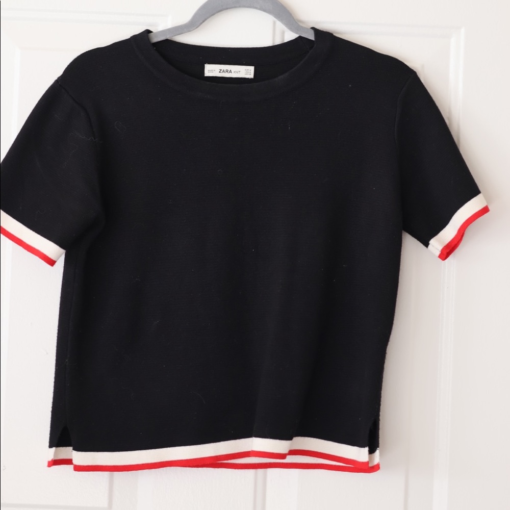 Zara sweater short sleeves tee, M